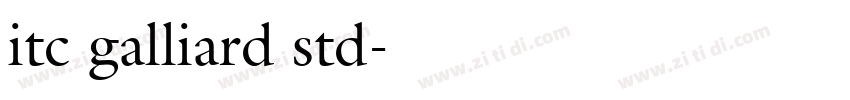 itc galliard std字体转换